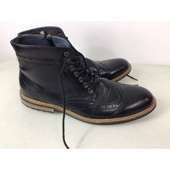 Bruno Marc Leather Ankle Boots Mens 12 - Picture 4 of 9